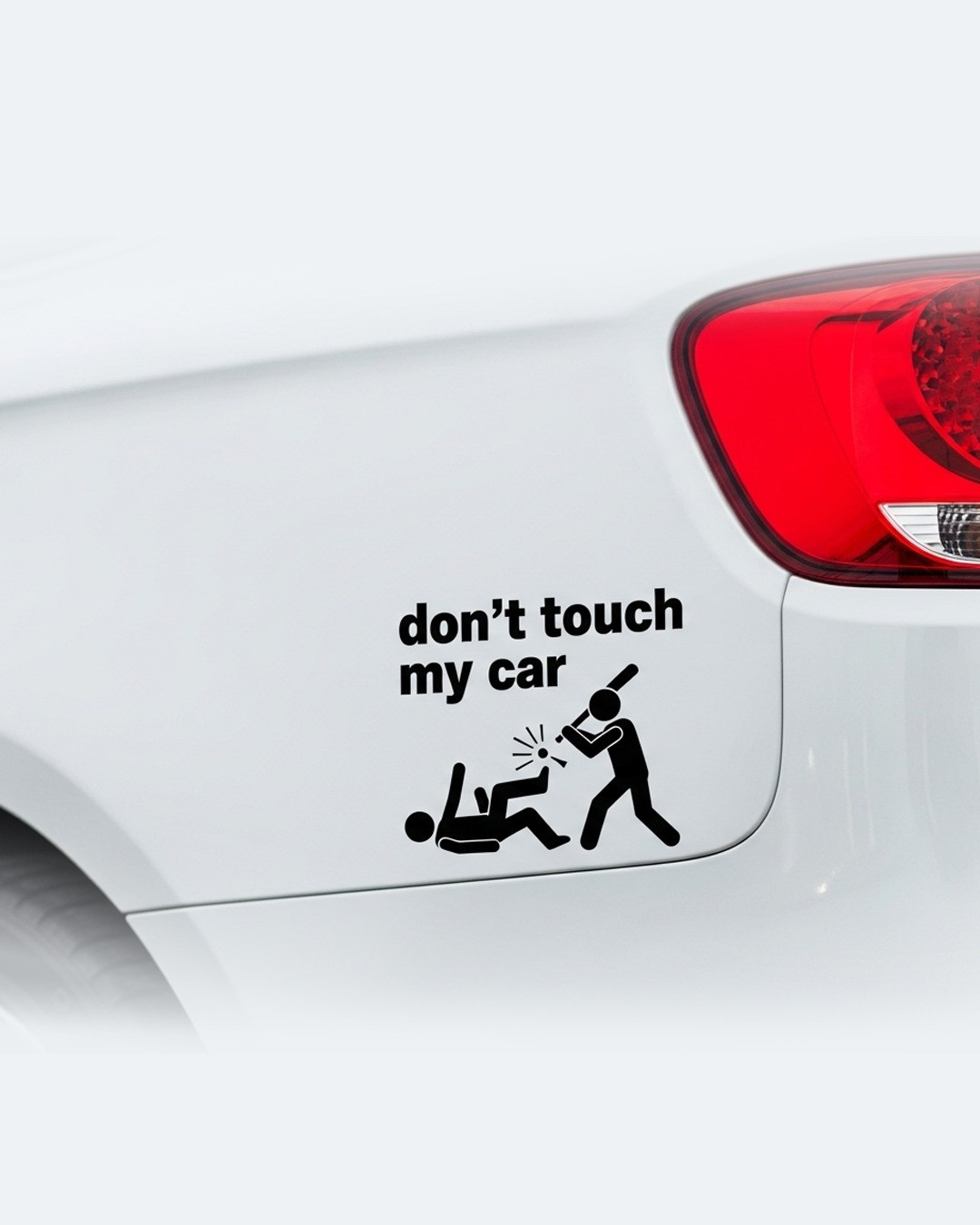 ستيكر تحذير مرح: Don’t Touch My Car