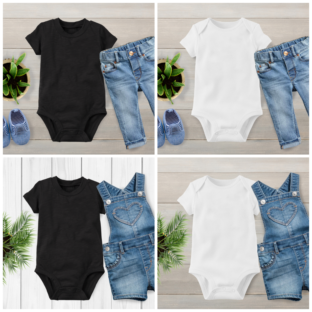 موكاب احترافي لملابس أطفال - 4 تركيبات مختلفة بتنسيق عصري