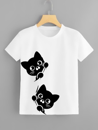 تصميم Black Cats Dancing جاهز للطباعة
