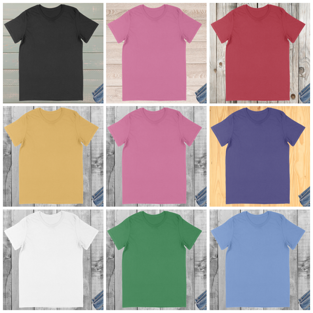 مجموعة موكاب تيشيرت رجالي – 70 لون وخلفية متنوعة لتصاميم احترافية